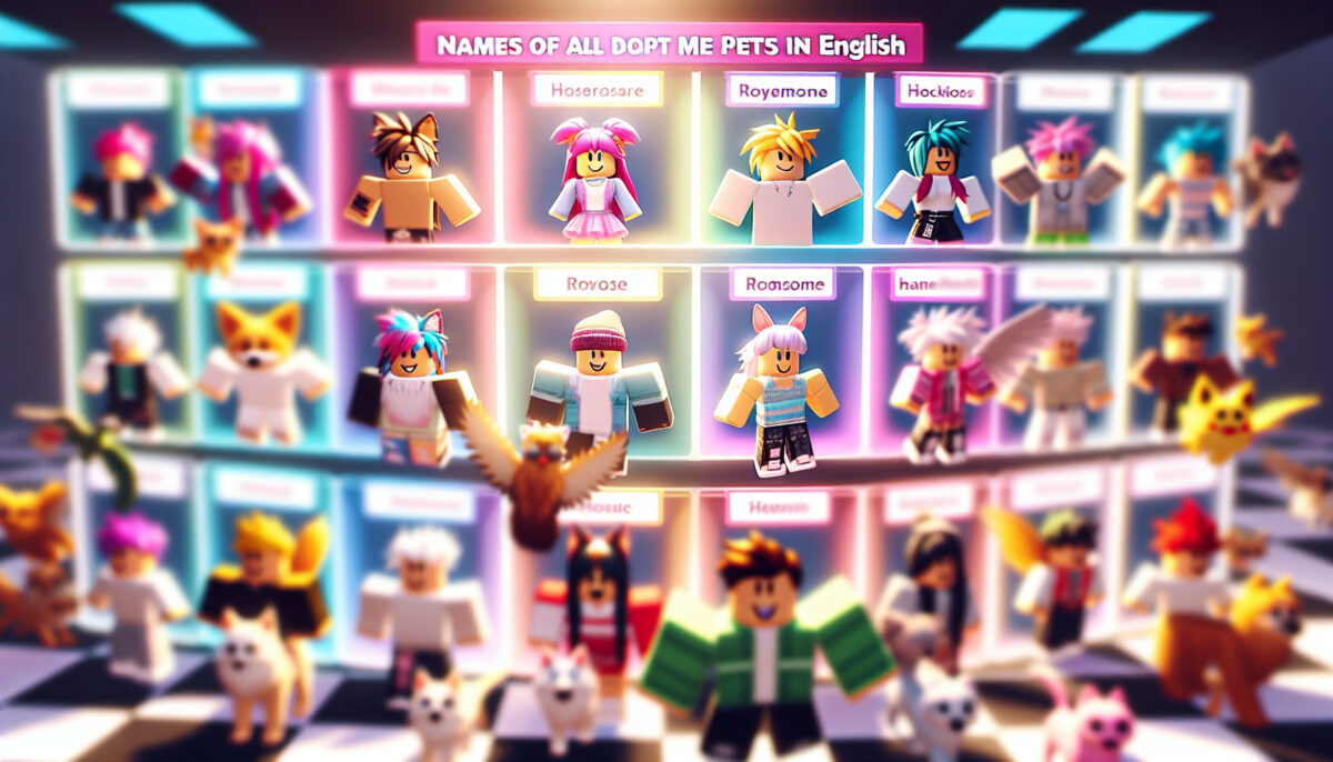 Nombres De Todas Las Mascotas De Adopt Me En Inglespulsa Aqu